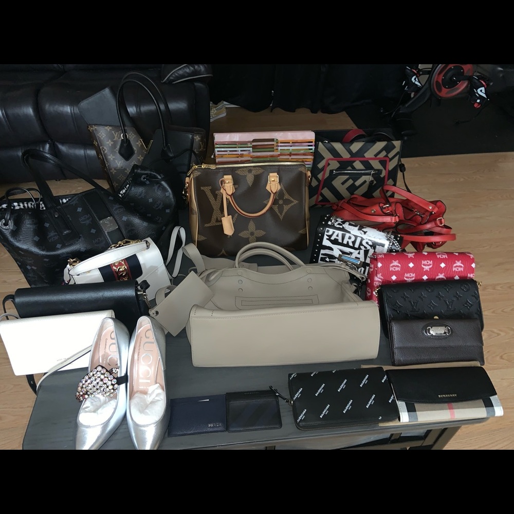 All different name brand bags